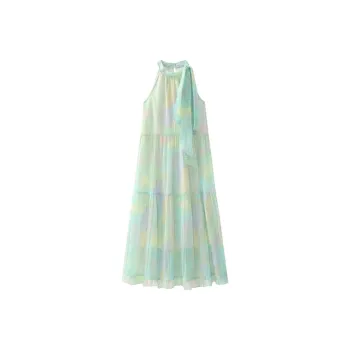 DOKZB Sleeveless Dresses Women's Mint Mambo Green