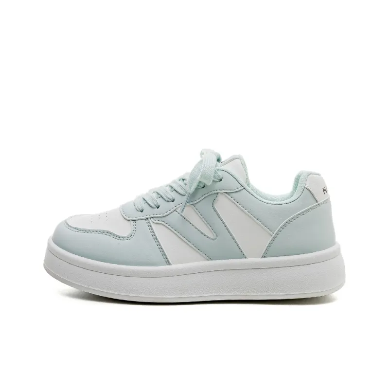 HUANQIU Slip Resistant, Lightweight, And Breathable Low Top Skateboard Shoes Women's White Moonlight-0