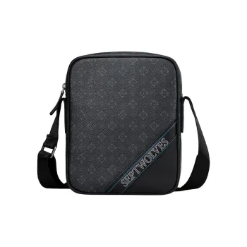 SEPTWOLVES PVC Shoulder Bag Men's Black