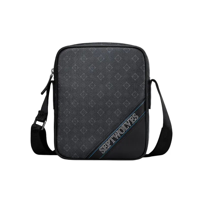 SEPTWOLVES PVC Shoulder Bag Men's Black-0