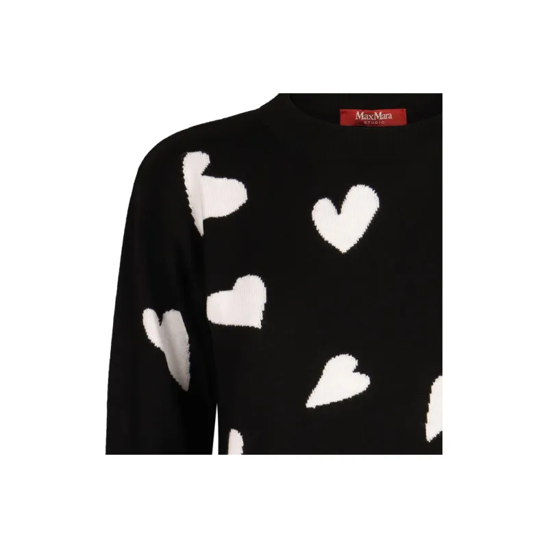 MaxMara Studio Arold Heart Patterned Crewneck Jumper-2