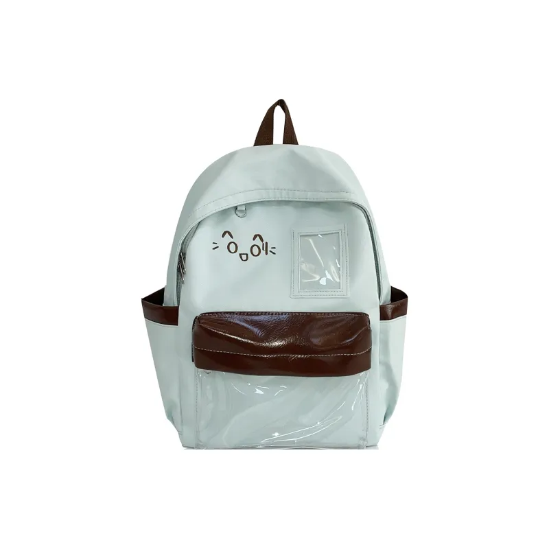 AIBAG Nylon Backpack Unisex Pink/Yellow/Light Green/Light Blue/Black/Green Brown-20