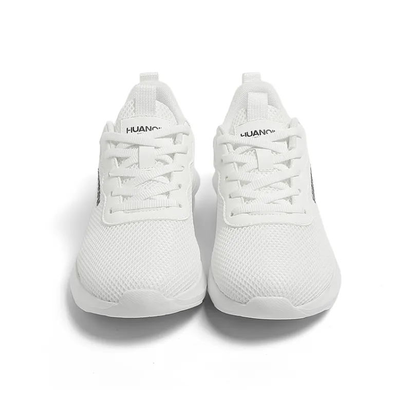 HUANQIU Slip Resistant, Breathable, Lightweight Low Top Casual Running Shoes Women's White-3