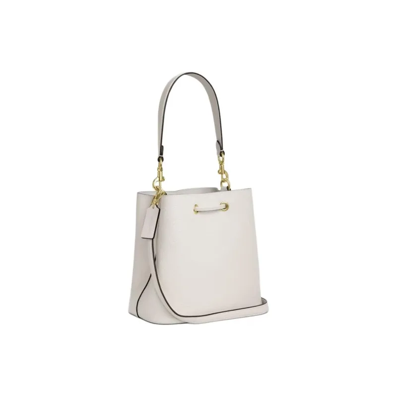 COACH Rowan Leather Handbag Trumpets Women's White-2