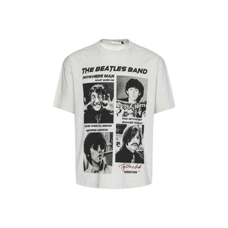 DJ.SPIRIT T-Shirts Unisex White Gray-0