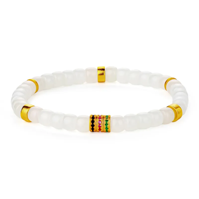 CHINA GOLD Hetian Jade Bracelets White Jade Unisex-0