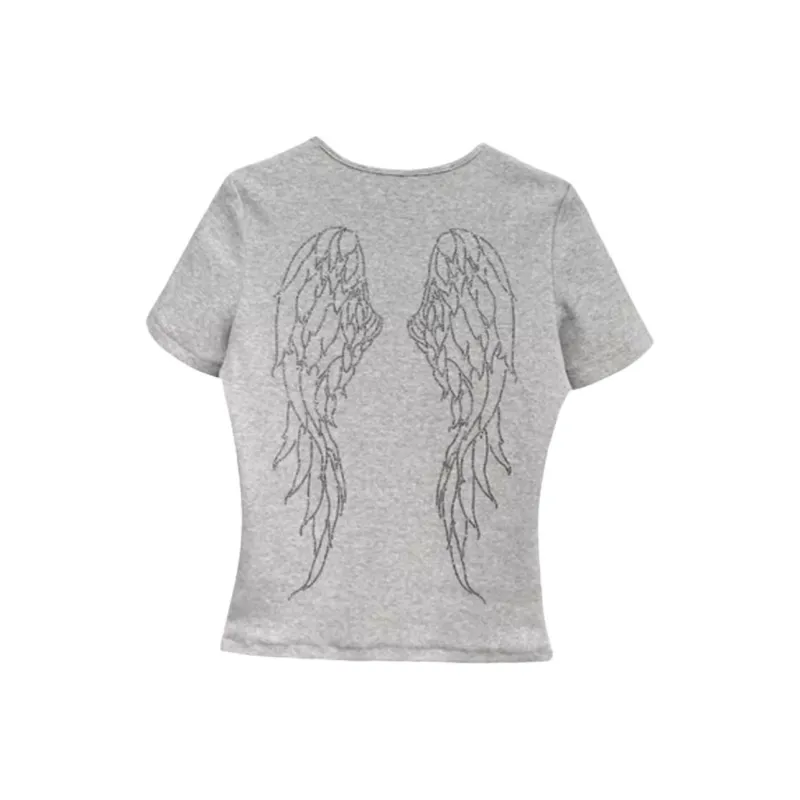 DOKZB T Shirts Women's Gray-1