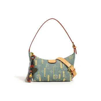 Ceion Keust PU Shoulder Bag Women's Denim Blue