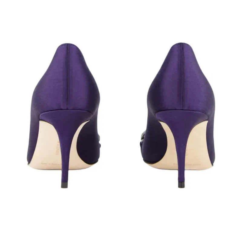 MANOLO BLAHNIK Isteralo Slim Heel High Heels 7cm Women's Purple-5