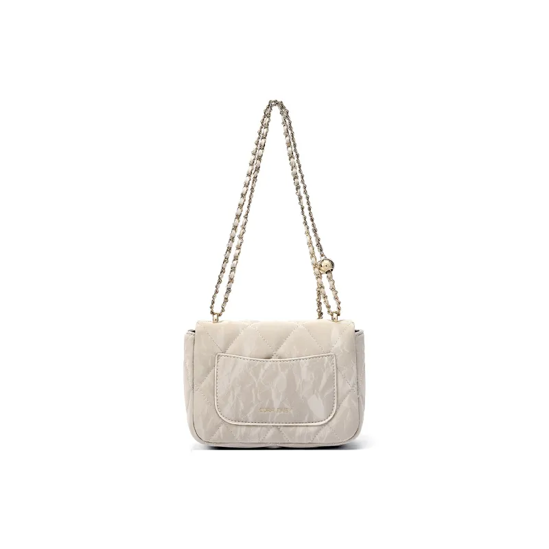 CORALDAISY Synthetic Leather Shoulder Bag, Crossbody Bag Women's Morning Dew White-1