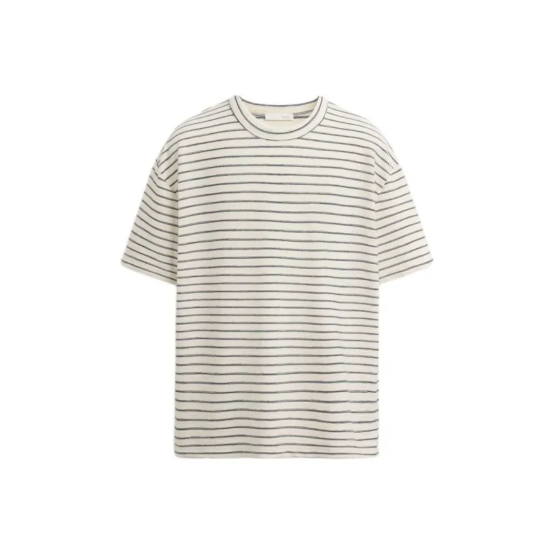 ZARA T Shirts Men Nude/Sea Blue-0