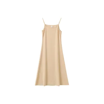 Mu Qingqing Slip Dresses Women's Khaki