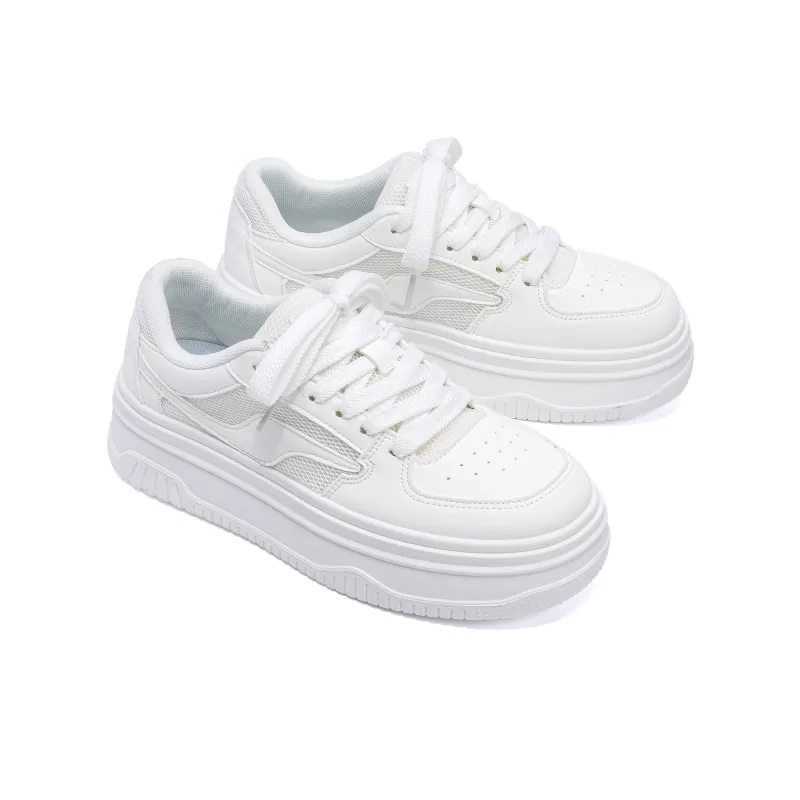 HUANQIU Lightweight Breathable Height Increasing Low Top Skateboard Shoes Women's-4