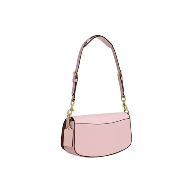 COACH Andrea Canvas Shoulder Bag Medium Size Women's Pink-1