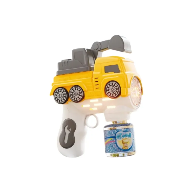 LEHUI TOYS Construction Vehicles Handheld Electric Sound And Light 12 Eyelets Excavators Bubble Machines-2