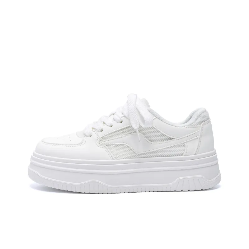 HUANQIU Lightweight Breathable Height Increasing Low Top Skateboard Shoes Women's-0