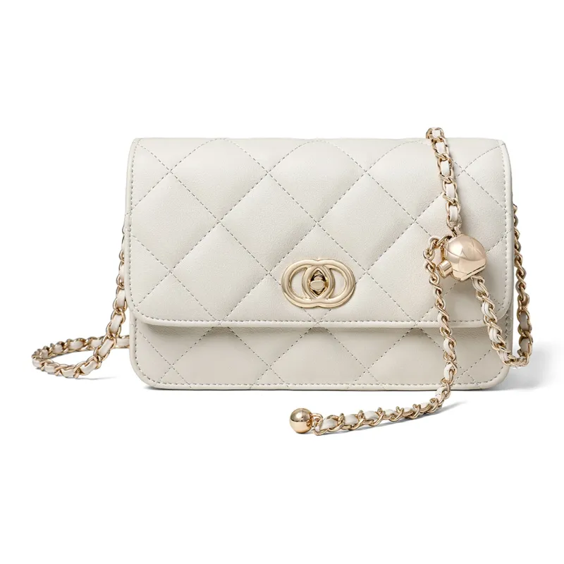 C°BANNER Cow Leather Chain Bag, Shoulder Bag, Crossbody Bag Regular Women's White-2