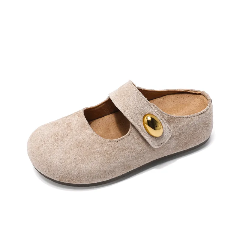 Be Good Rubber Sole Stitching Metal Slip Resistant Closed Toe Slippers Women's-1