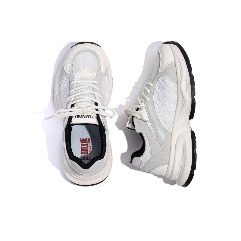HUANQIU Coverage Lightweight Height Increasing Low Top Chunky Sneakers Women's-13