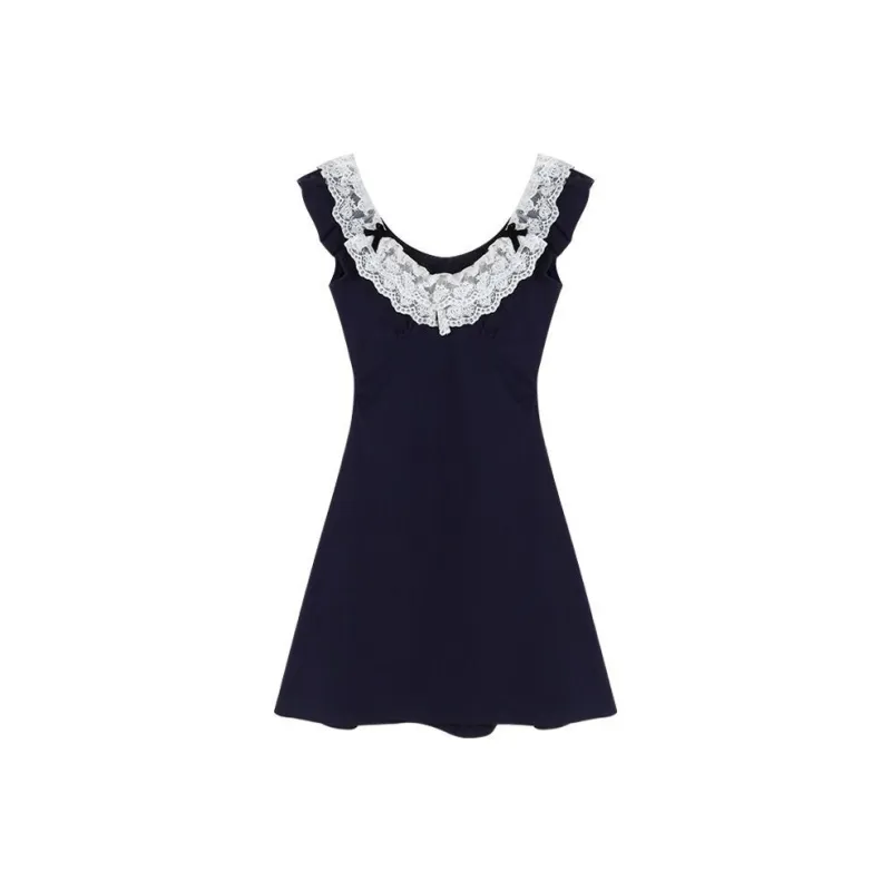 ROBINHOOD Slip Dresses Women's Navy Blue-5