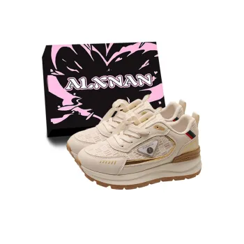 Alxnan Anti Slip Wear Resistant Low Top Casual Shoes Women's Khaki