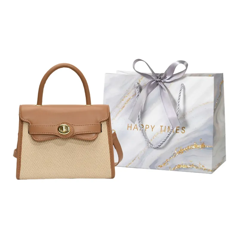 Miss Angel PU Handbag Women's Apricot/Brown-0