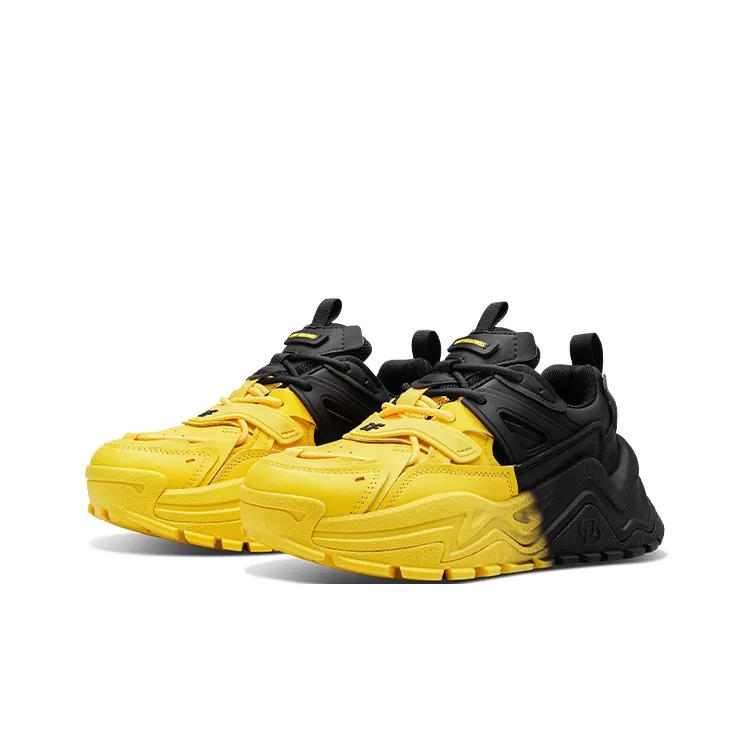 Daisy Fellowes Mango Shoes Low Top Chunky Sneakers Unisex Black Yellow-3