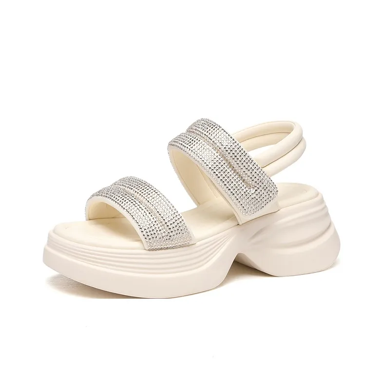 Golden Silk Rabbit One Strap Sandals Women's-7