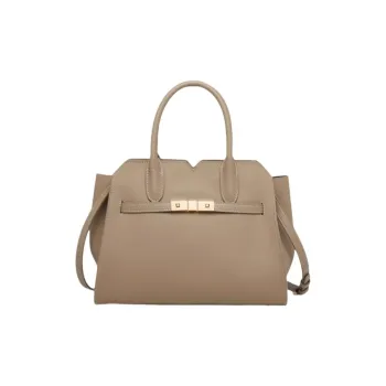 PAYOT Cow Leather One Shoulder Handbag Women's Elephant Gray/Black