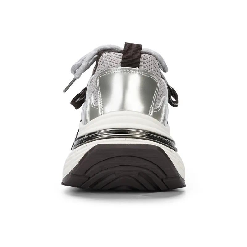La Chapelle Anti Slip Wear Resistant Low Top Chunky Sneakers Women's Brown-3