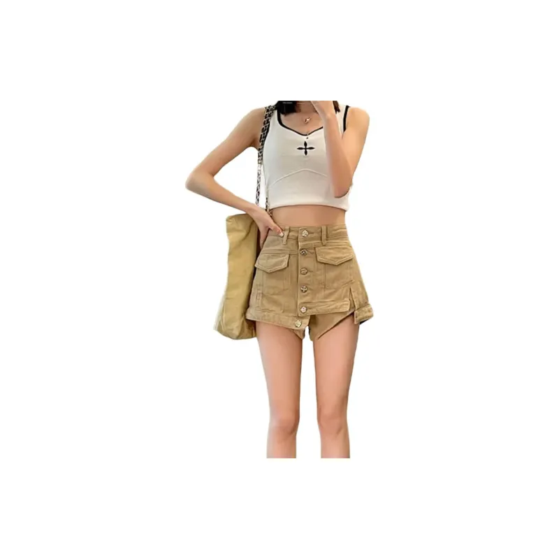 Ordifen Denim Short Skirts Women's-4