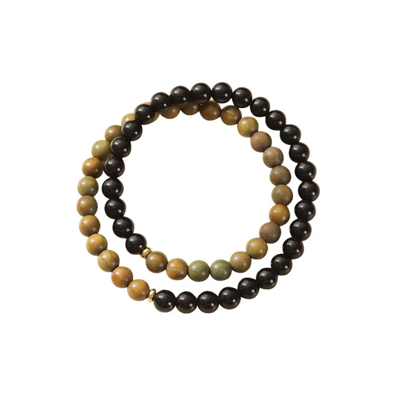 ZUIWENGLANGYASHANWENCHUANG Green Sandalwood Bracelets Unisex-0