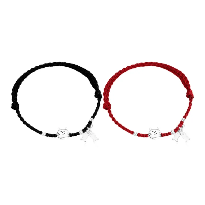 JOYDINNY Fabric Rope Bracelets Women's-10