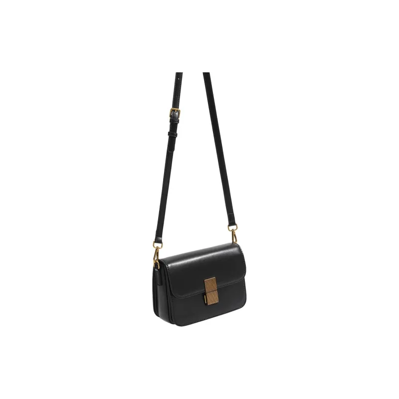 Pivsnu Synthetic Leather Tofu Bag, Crossbody Bag, Shoulder Bag Women's Black-1
