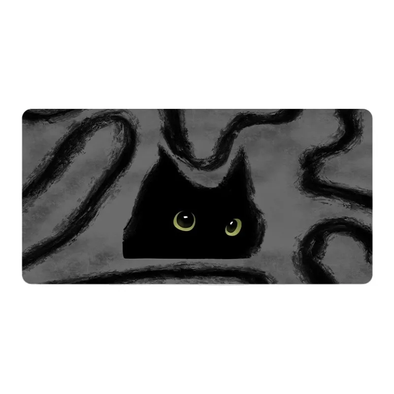 DANYIN V SION Line Kitten Extra Large Women's Office Study Gaming Computer Keyboard Leather Desk Mats Mouse Pads-2