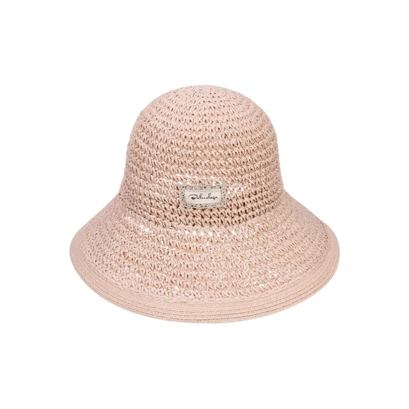 SHINE Paper Reed Material Bucket Hats Women's-5
