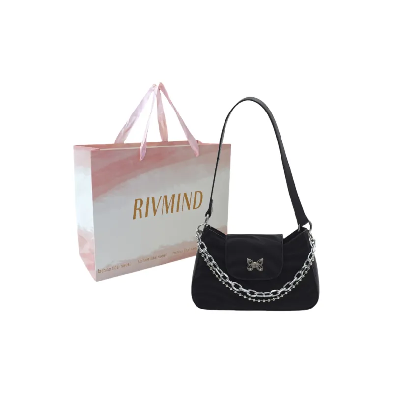RIVMIND PU Shoulder Bag, Handbag Women's White/Silver/Black/Purple-10