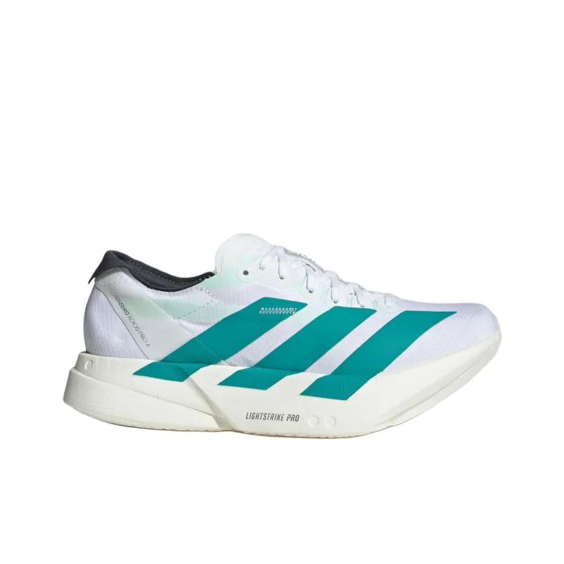 Adidas Adizero Adios Pro 4 Anti Slip Wear Resistant Low Top Running Shoes Women's White Green-1