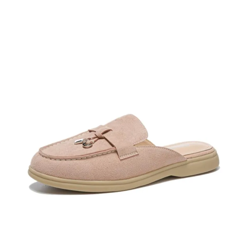 15 MINS Rubber Sole Closed Toe Slippers 3cm Women's-7