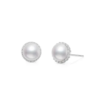 LAOMIAO Pearl Stud Earrings Women's