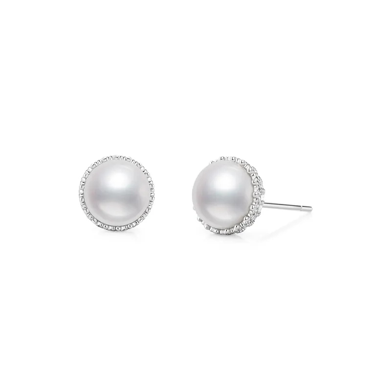 LAOMIAO Pearl Stud Earrings Women's-0