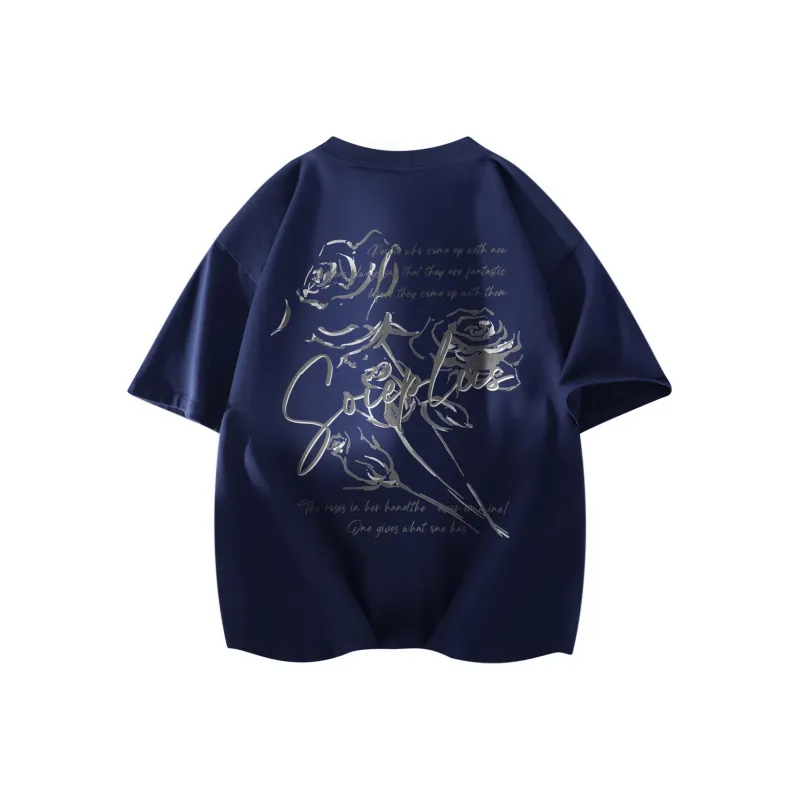 SOIE T-Shirts Unisex Navy Blue-0