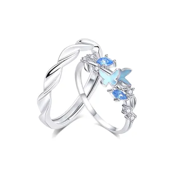 KUMET Sterling Silver Rings Unisex