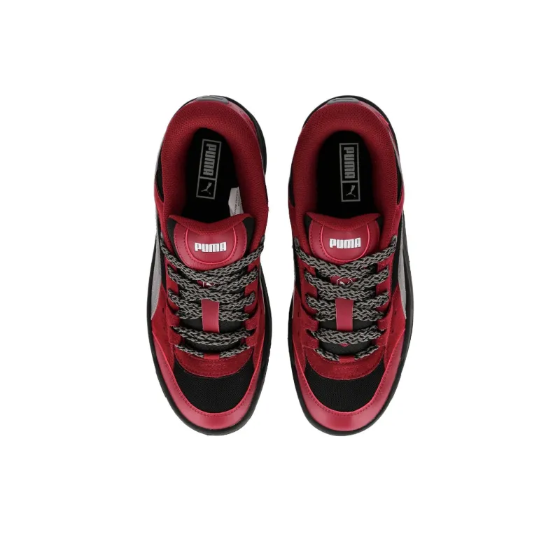 PUMA 180 Anti Slip Wear Resistant Low Top Skateboard Shoes Unisex Red Black-3