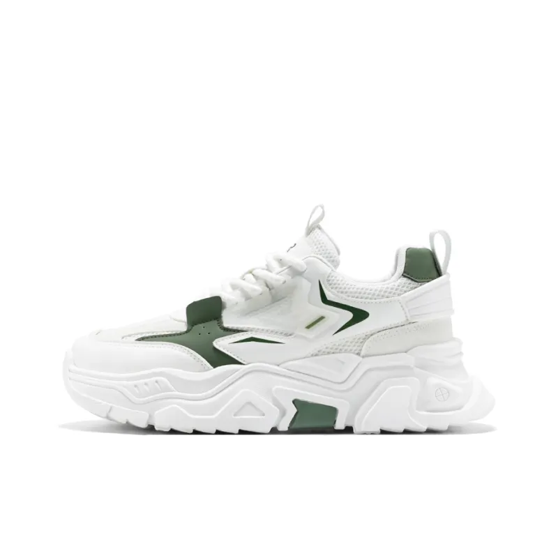 OUGLEMEN Slip Resistant, Abrasion Resistant, Coverage Height Increasing Low Top Chunky Sneakers Men's-1