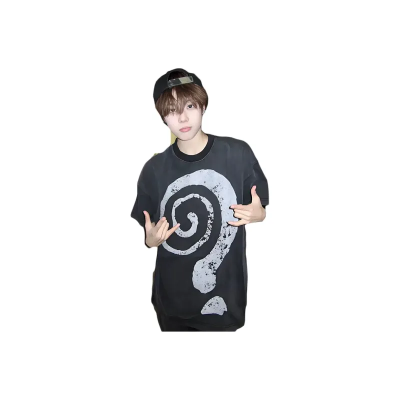 PVPVPV T Shirts Unisex Washed Black-0