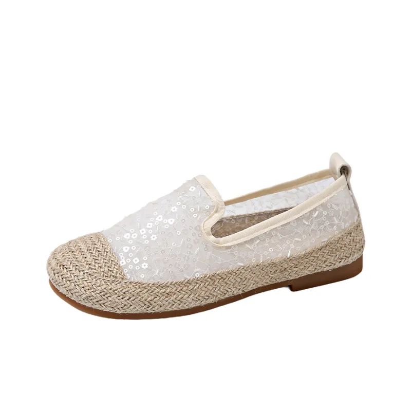 AMICNIEGD Espadrilles Women's Beige/Multicolor-0