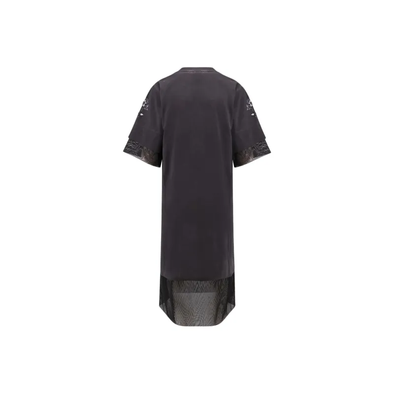 PINKO Mesh Panel T shirt Dress-1