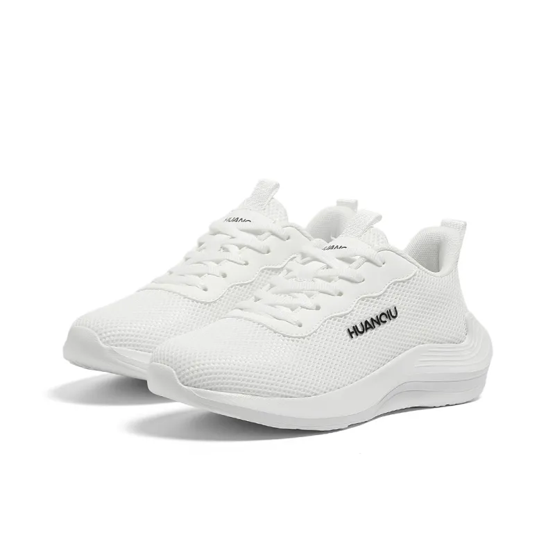 HUANQIU Slip Resistant, Breathable, Lightweight Low Top Casual Running Shoes Women's White-2