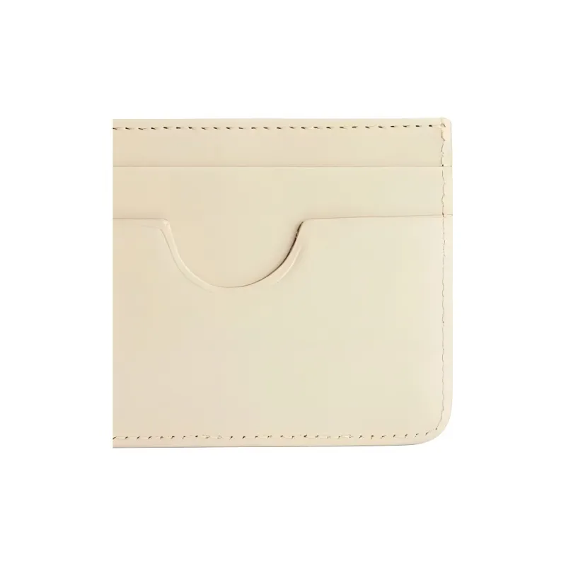 AMIPARIS Calfskin Card Holder Men's Beige-4